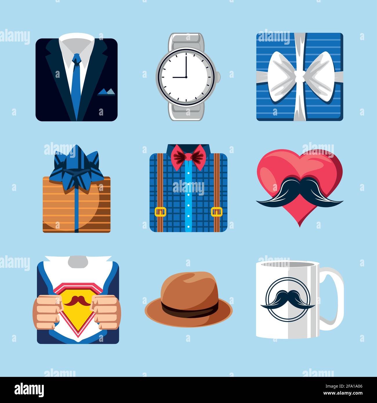 fathers day set Stock Vector Image & Art - Alamy