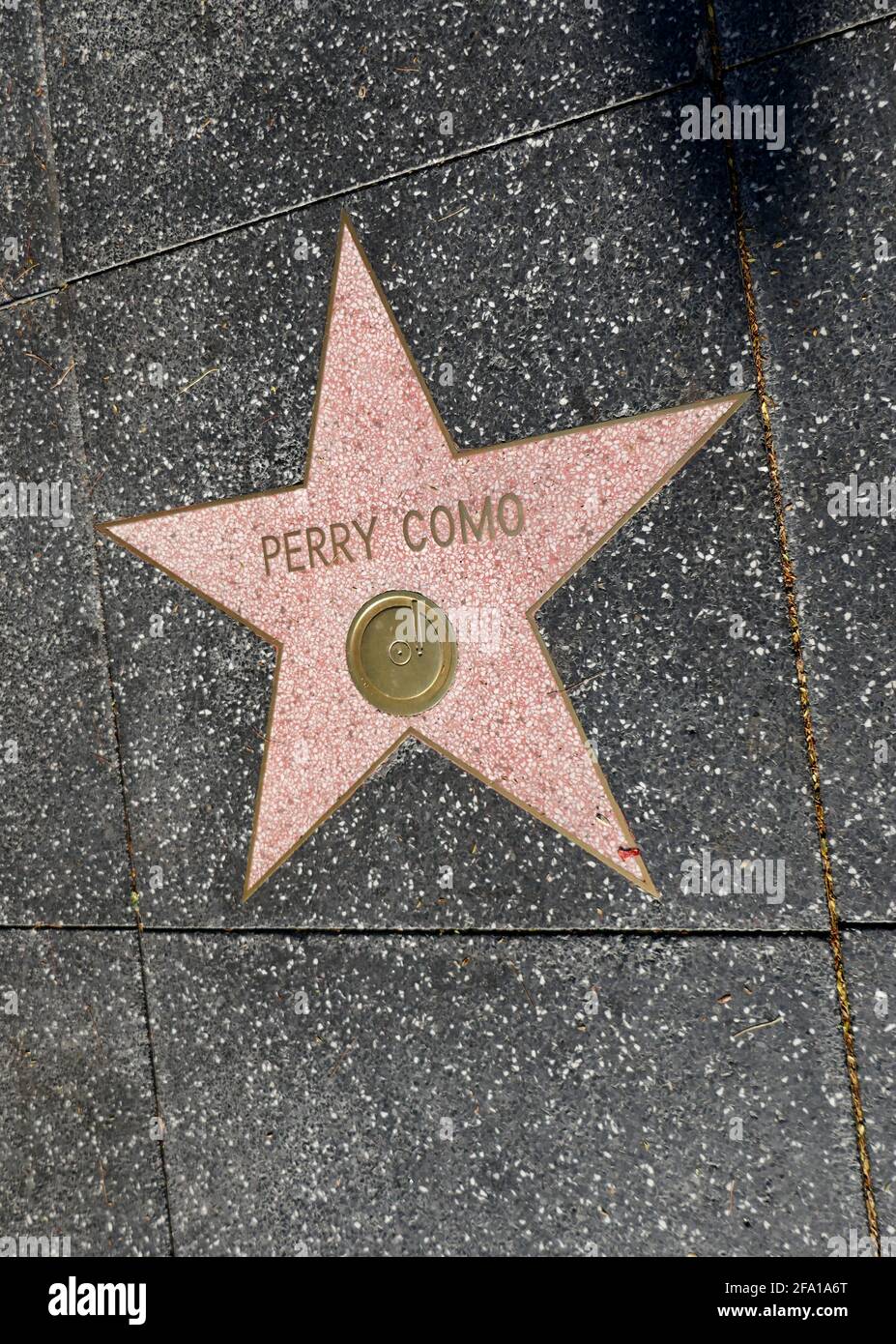 Hollywood, California, USA 17th April 2021 A general view of atmosphere of singer Perry Como's Star on the Hollywood Walk of Fame on April 17, 2021 in Hollywood, California, USA. Photo by Barry King/Alamy Stock Photo Stock Photo