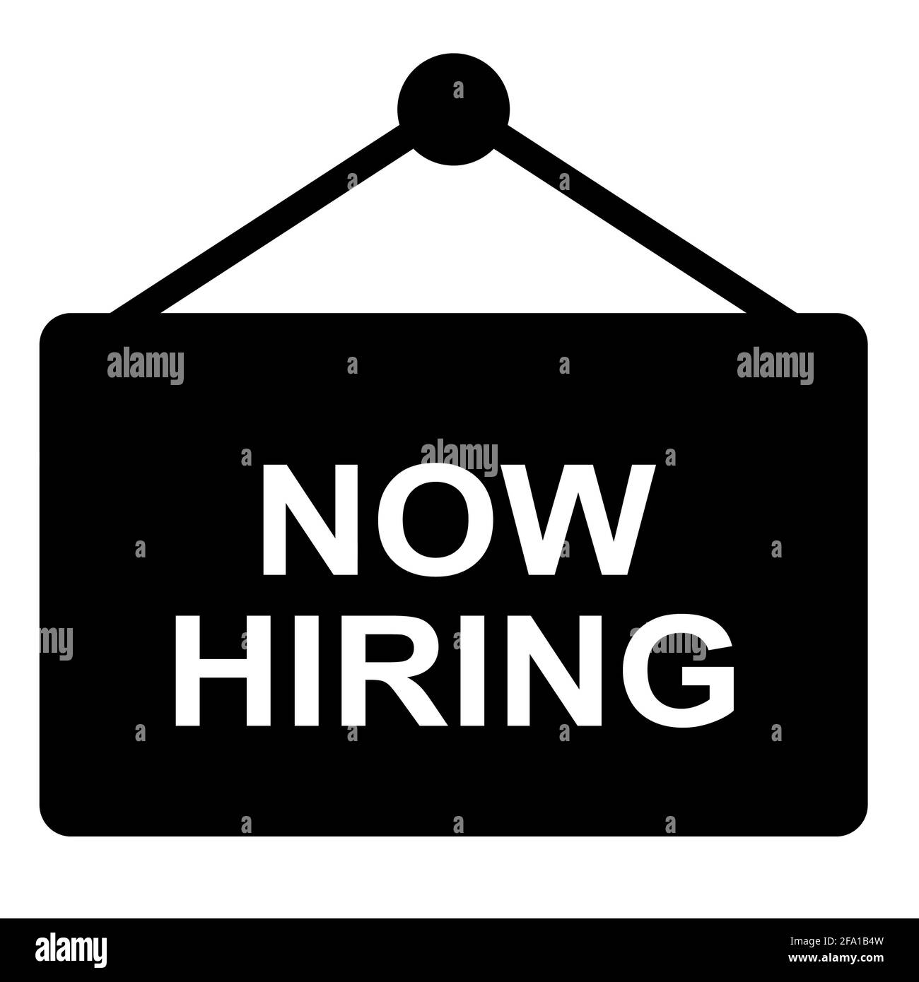 now hiring icon on white background. flat style. now hiring sign Stock