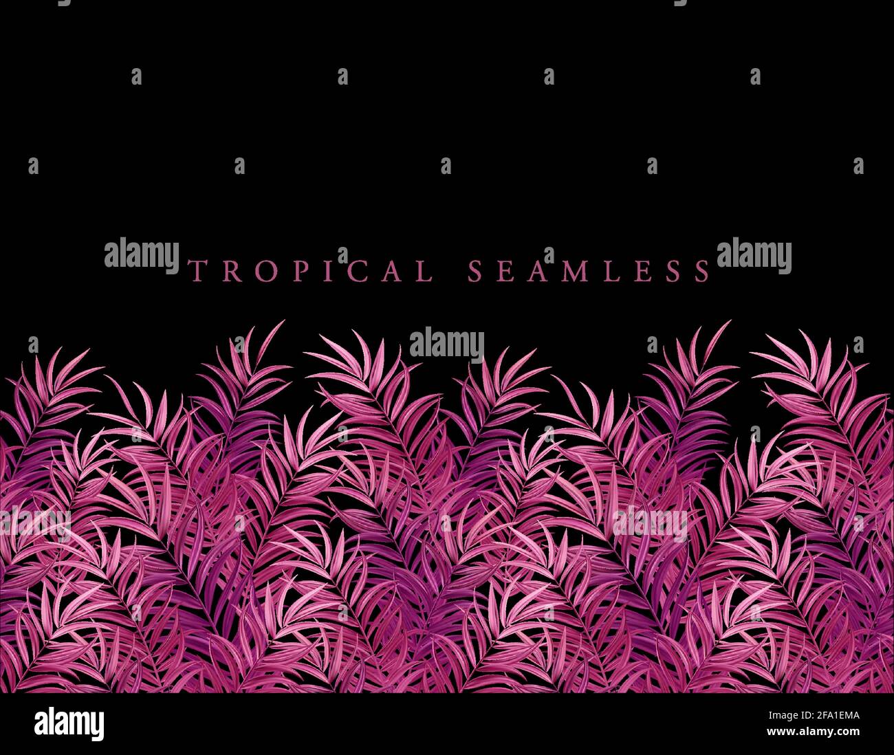 Tropical palm leaves, jungle leaves seamless vector floral pattern ...