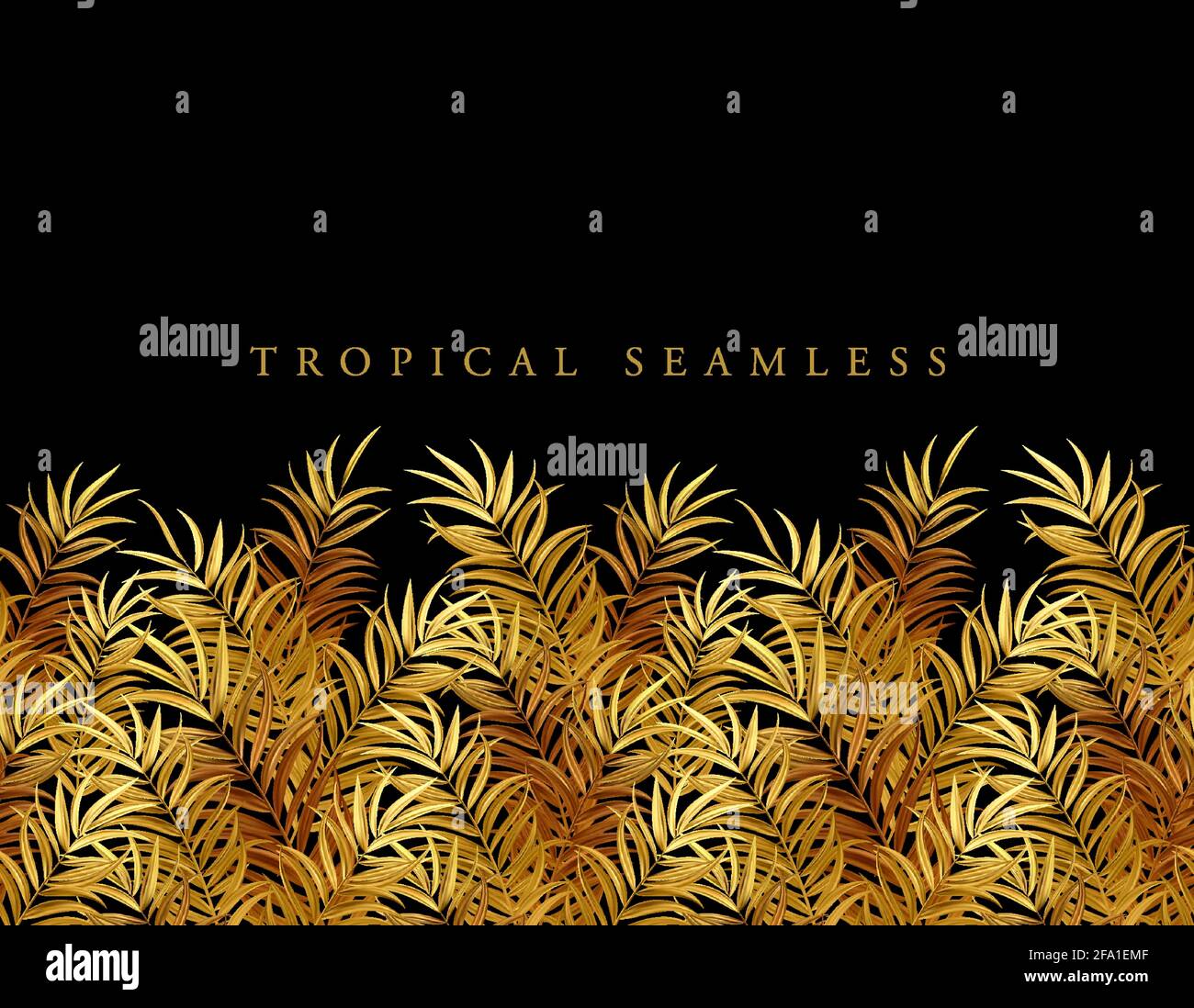Tropical palm leaves, jungle leaves seamless vector floral pattern ...