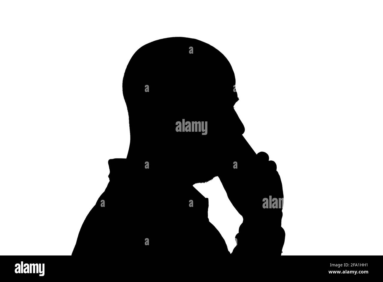 man on cell phone silhouette