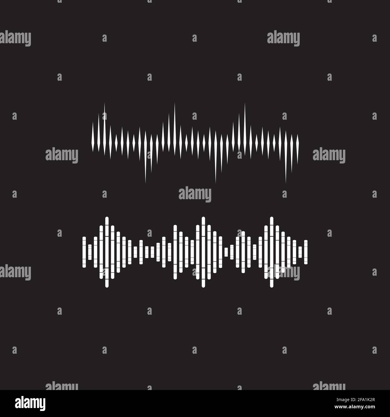 Sound waves vector illustration design template Stock Vector Image ...