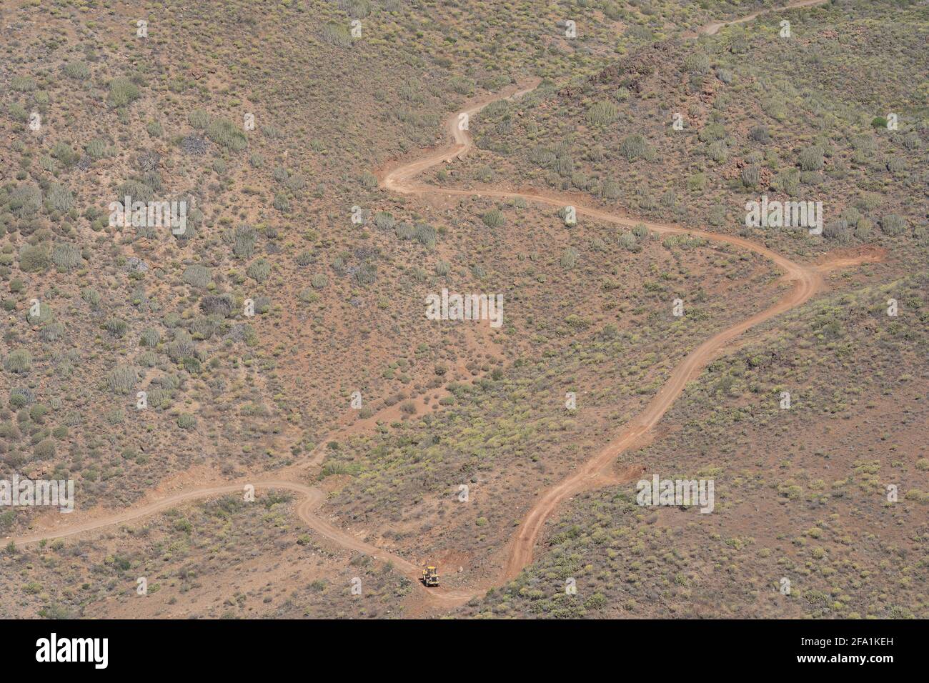 Aerial shot of valley trail Stock Photo Alamy