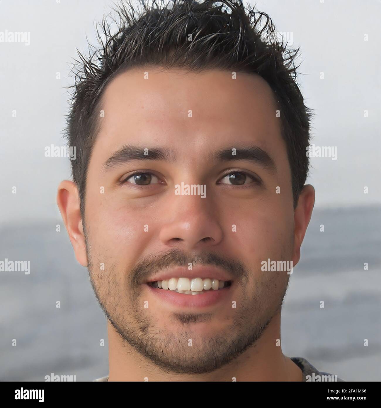 Close up of Young Man looks at the camera. Portrait of male Stock Photo ...