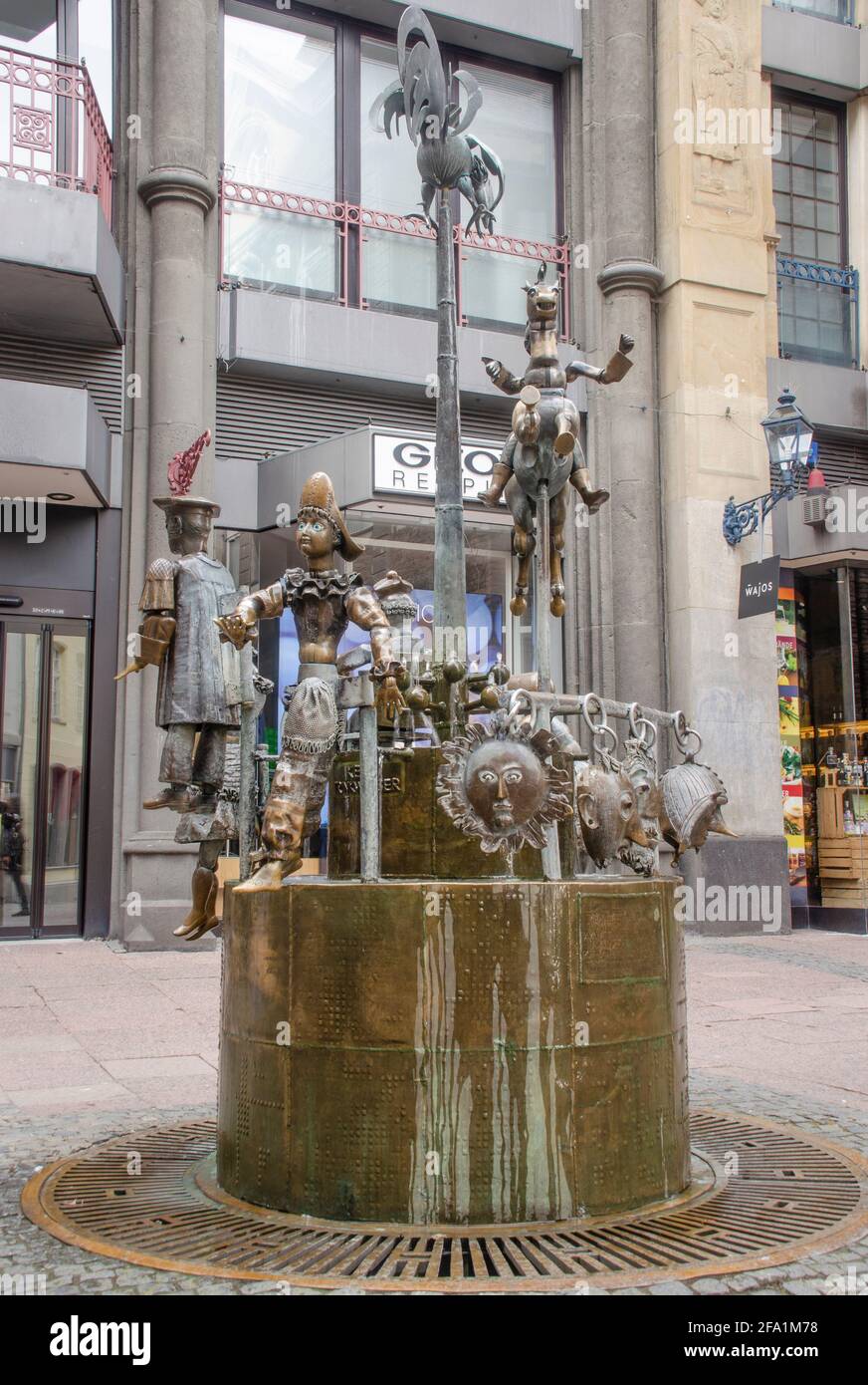 The dolls fountain is in Aachen, Stock Photo