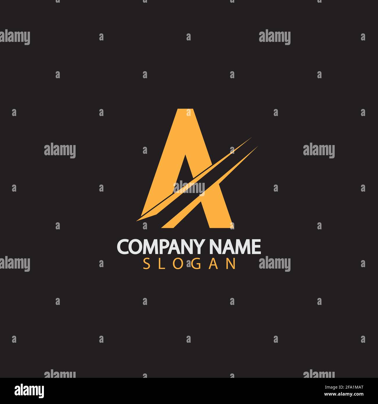 A Letter Logo Business Template Vector icon Stock Vector Image & Art ...