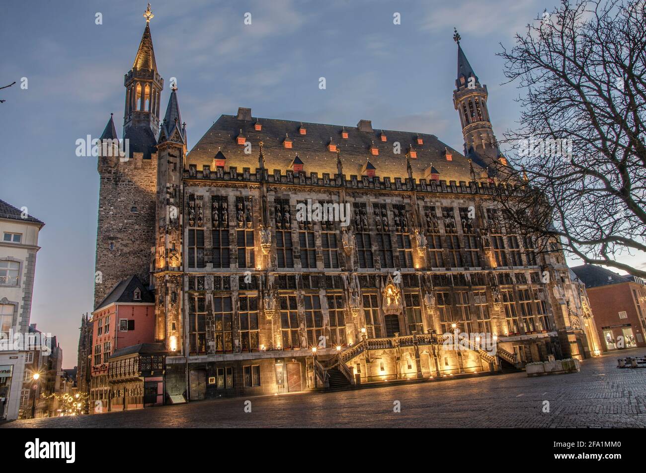 Aachen - Rathaus Stock Photo