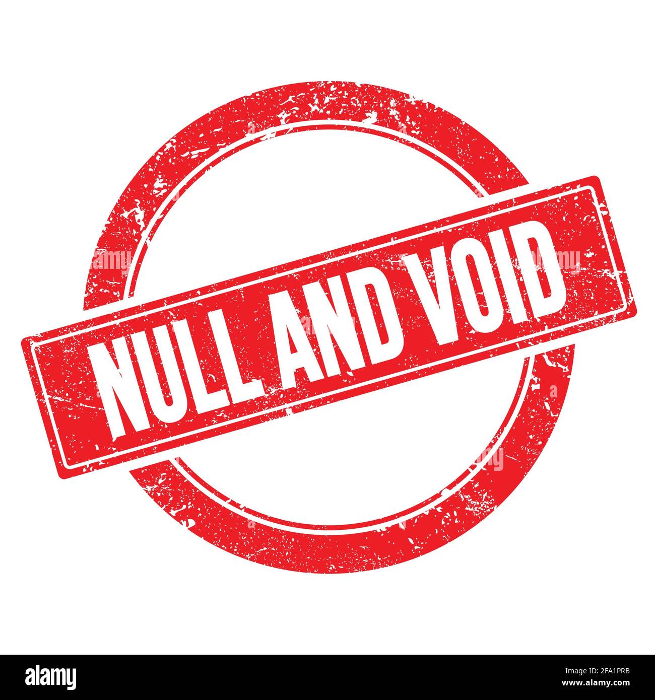 NULL AND VOID text on red grungy round vintage stamp Stock Photo - Alamy