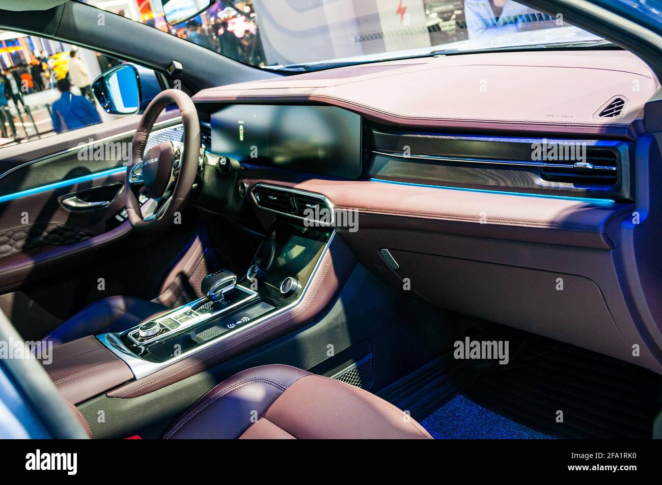 Jetour X90 Plus on display at the 2021 Shanghai Auto Show, China Stock