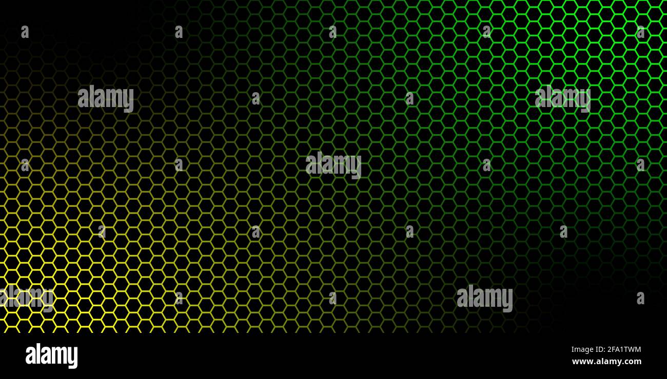dark hexagon background and green light Stock Vector Image & Art - Alamy