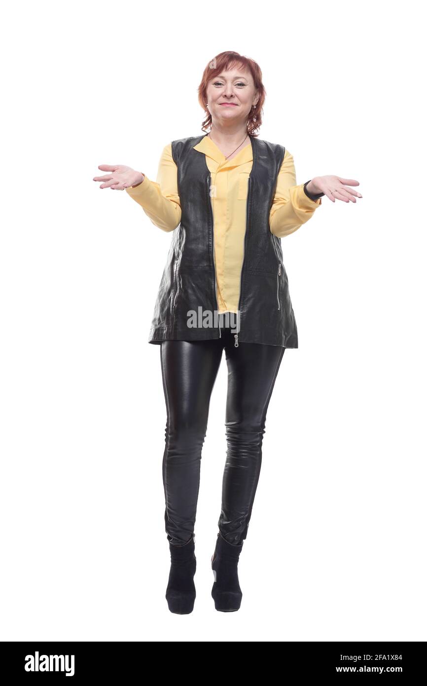 Older women in leather pants hot sale