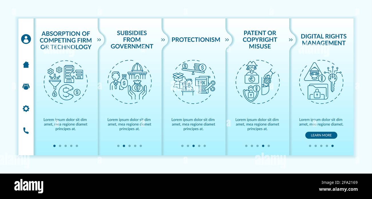 Noncompetitive policy onboarding vector template Stock Vector