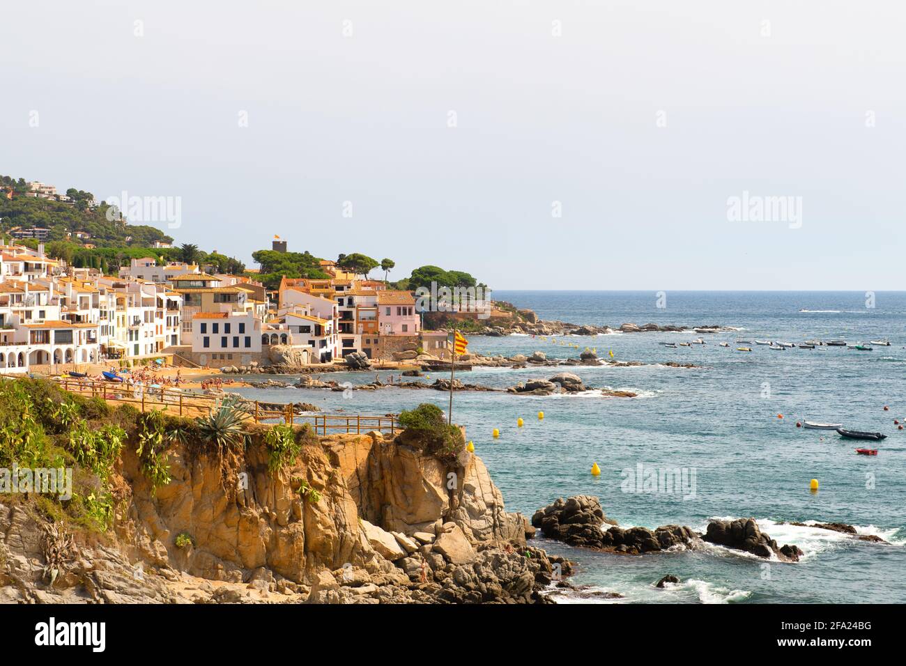 Landscape with coast at village Estartit Spain Stock Photo