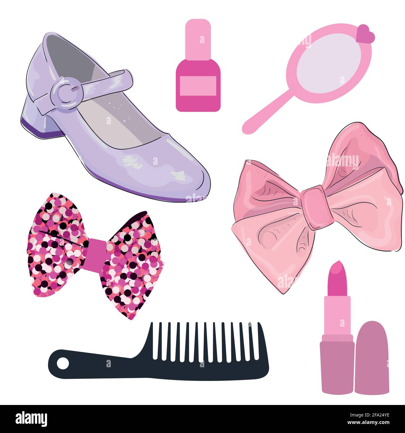 vector illustration of accessories for girls Stock Vector Image & Art ...