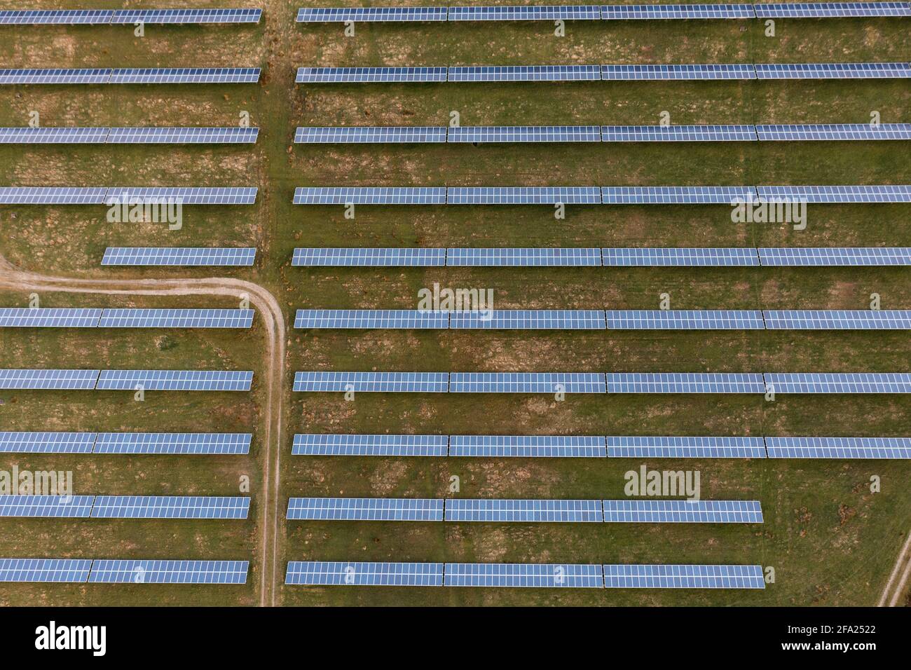 Aerial views of a solar farm in SW England, UK Stock Photo - Alamy