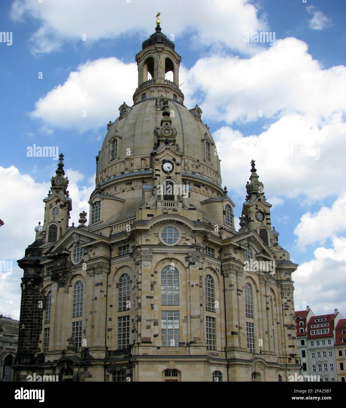 view to famous church 'Frauenkirche' in Dresden Stock Photo