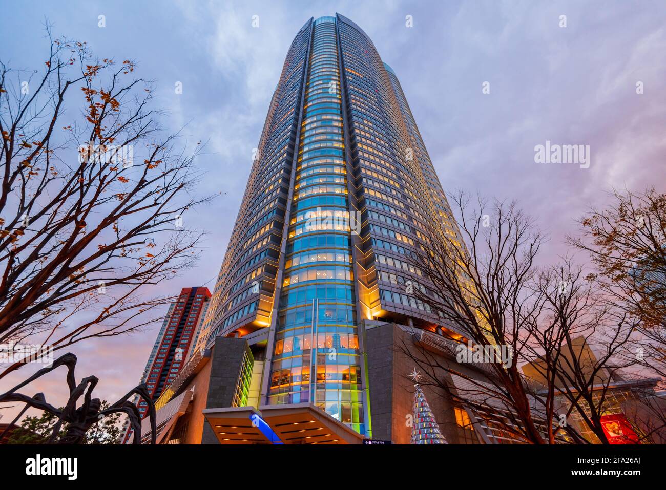 Tokyo, Japan - December 11, 2015: View of the Roppongi Hills Mori Tower Stock Photo