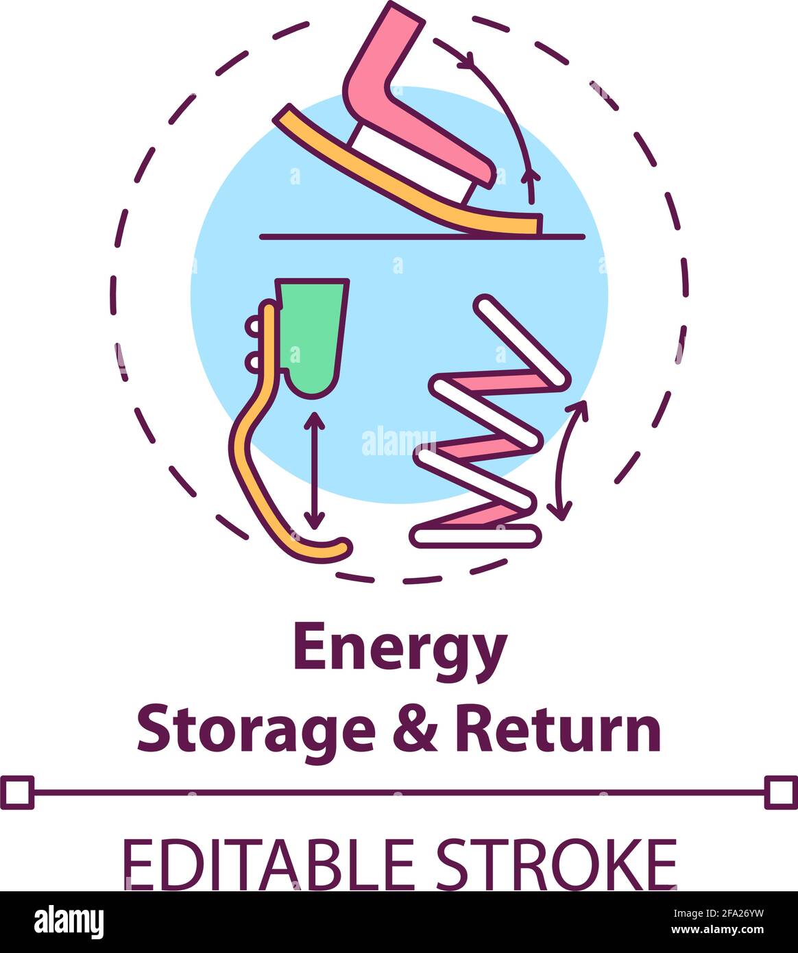 Energy storage and return concept icon Stock Vector