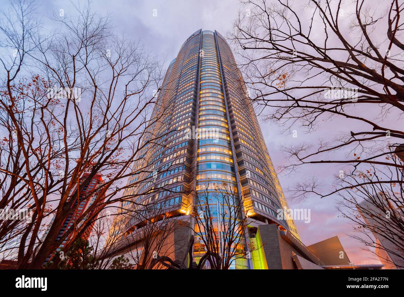 Tokyo, Japan - December 11, 2015: View of the Roppongi Hills Mori Tower Stock Photo