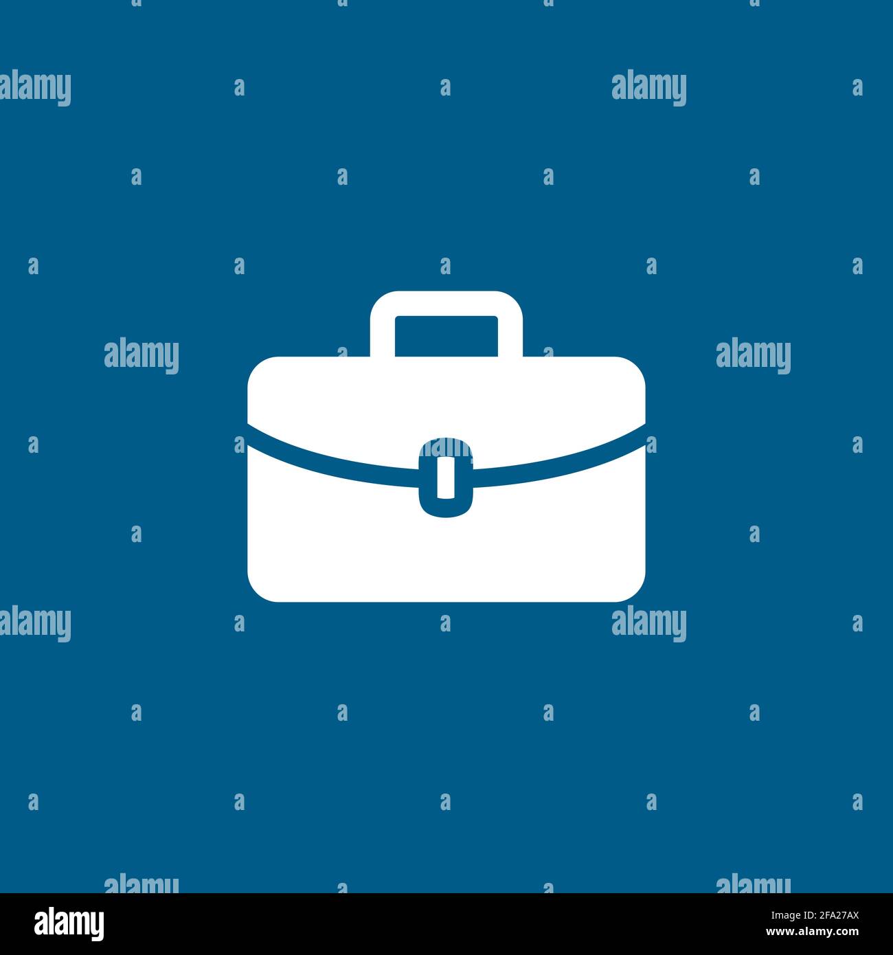 Briefcase Icon On Blue Background. Blue Flat Style Vector Illustration. Stock Vector