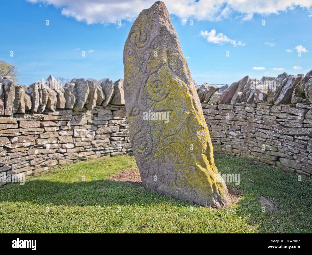 Aberlemno Pictish stone - The Serpent Stone Stock Photo