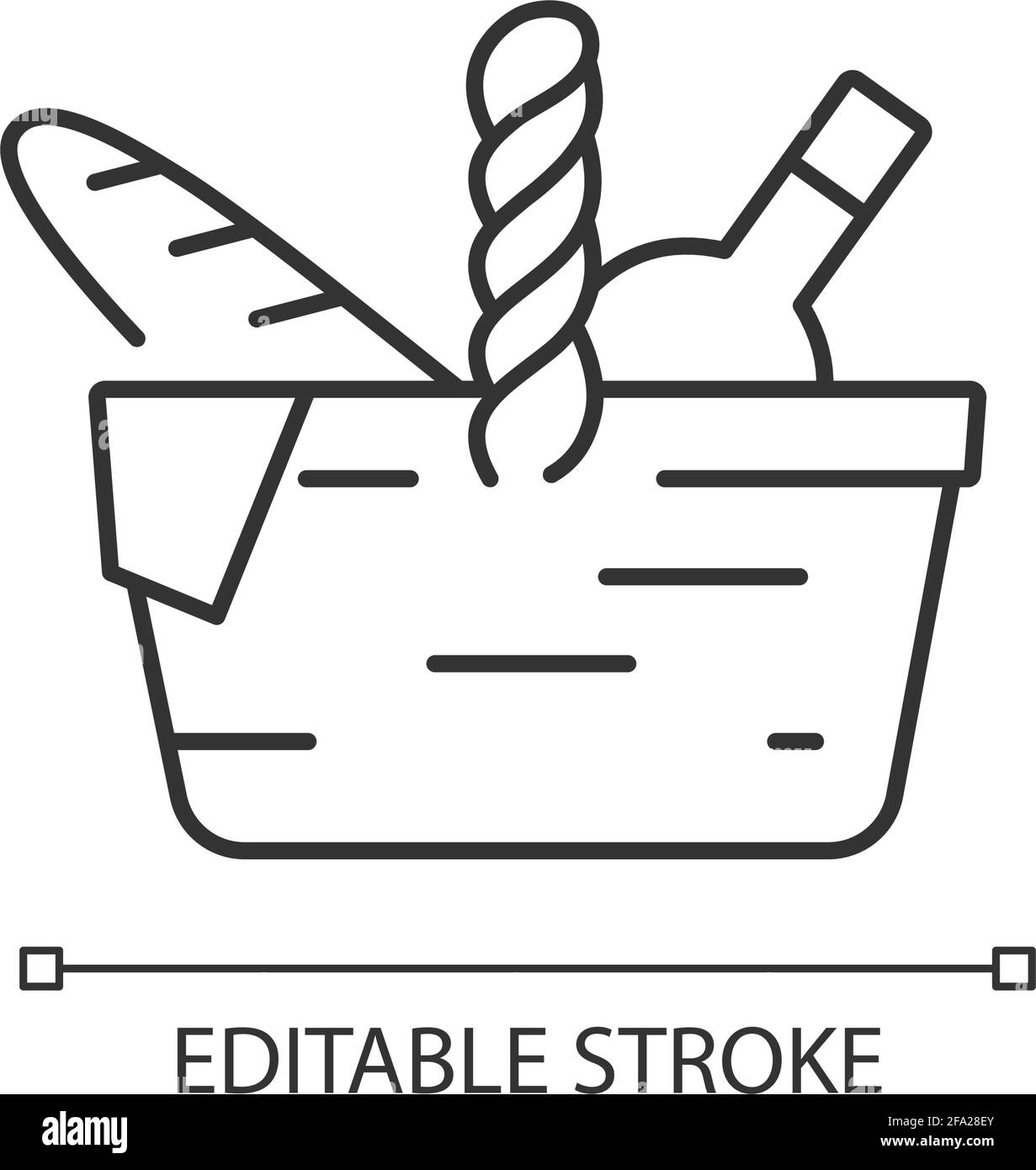 Picnic basket linear icon Stock Vector Image & Art - Alamy