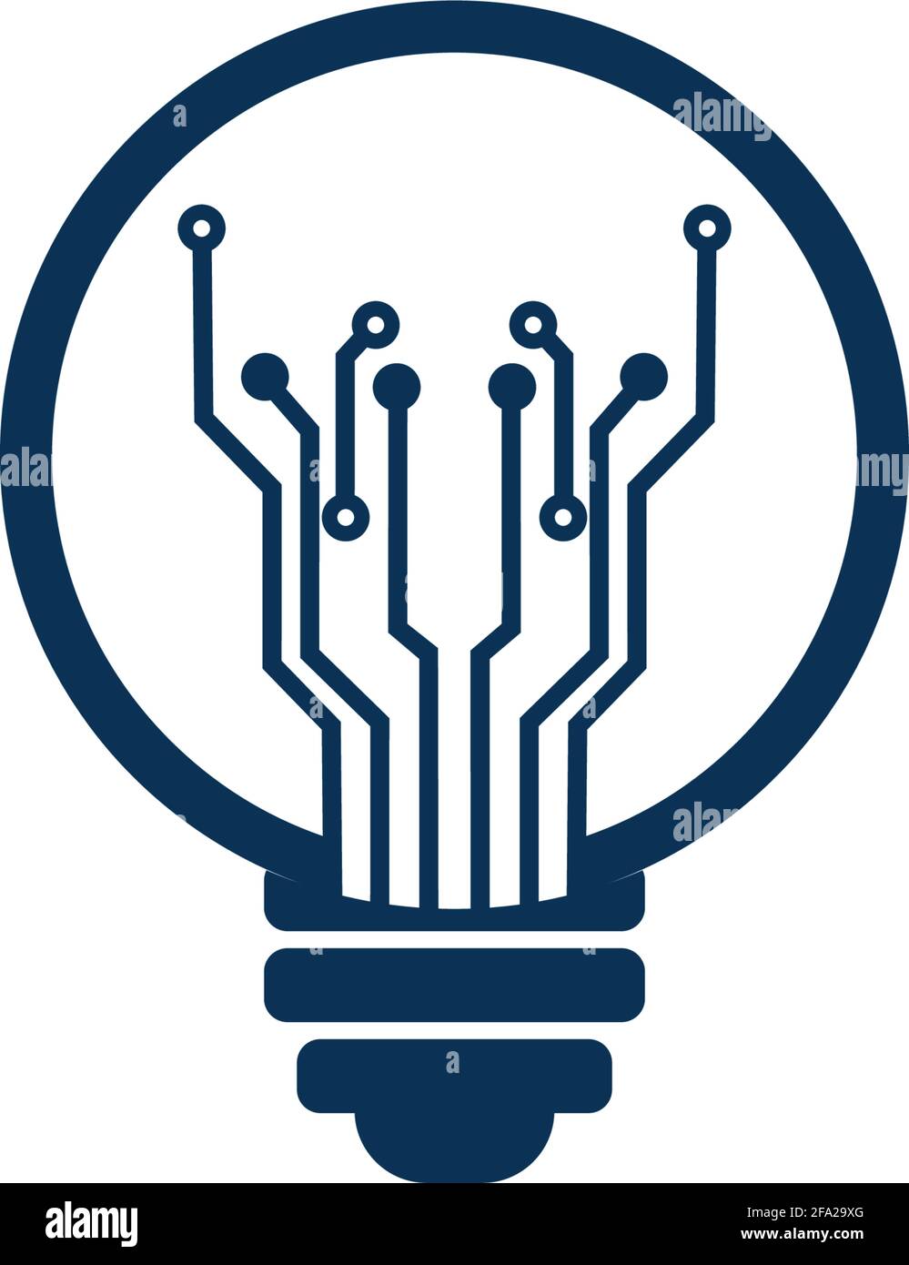Light bulb idea icon with circuit board inside Stock Vector Image & Art ...