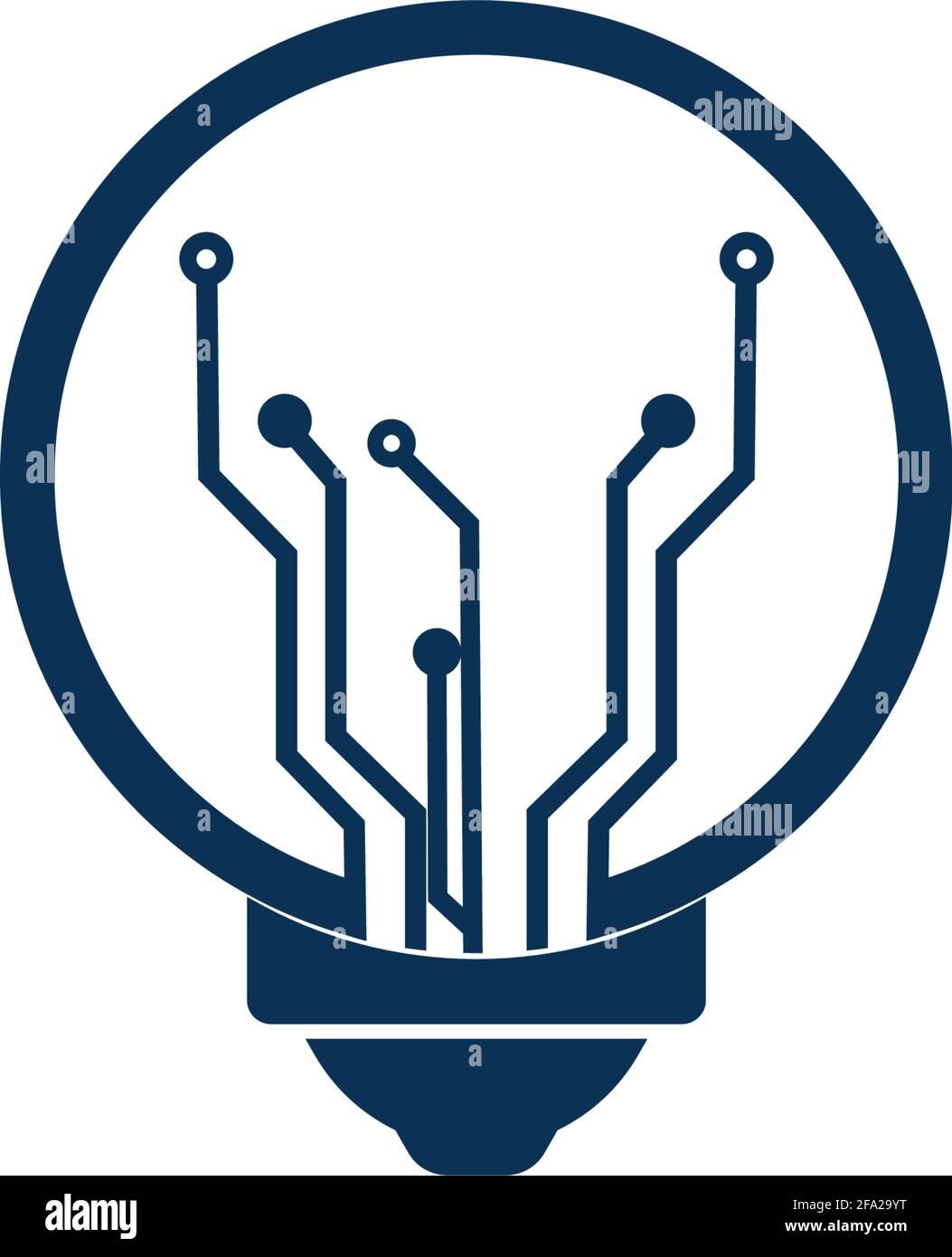 Light bulb idea icon with circuit board inside Stock Vector Image & Art ...