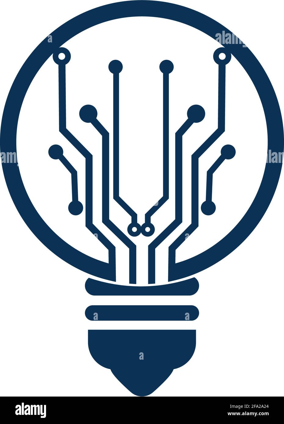 Light bulb idea icon with circuit board inside Stock Vector Image & Art ...
