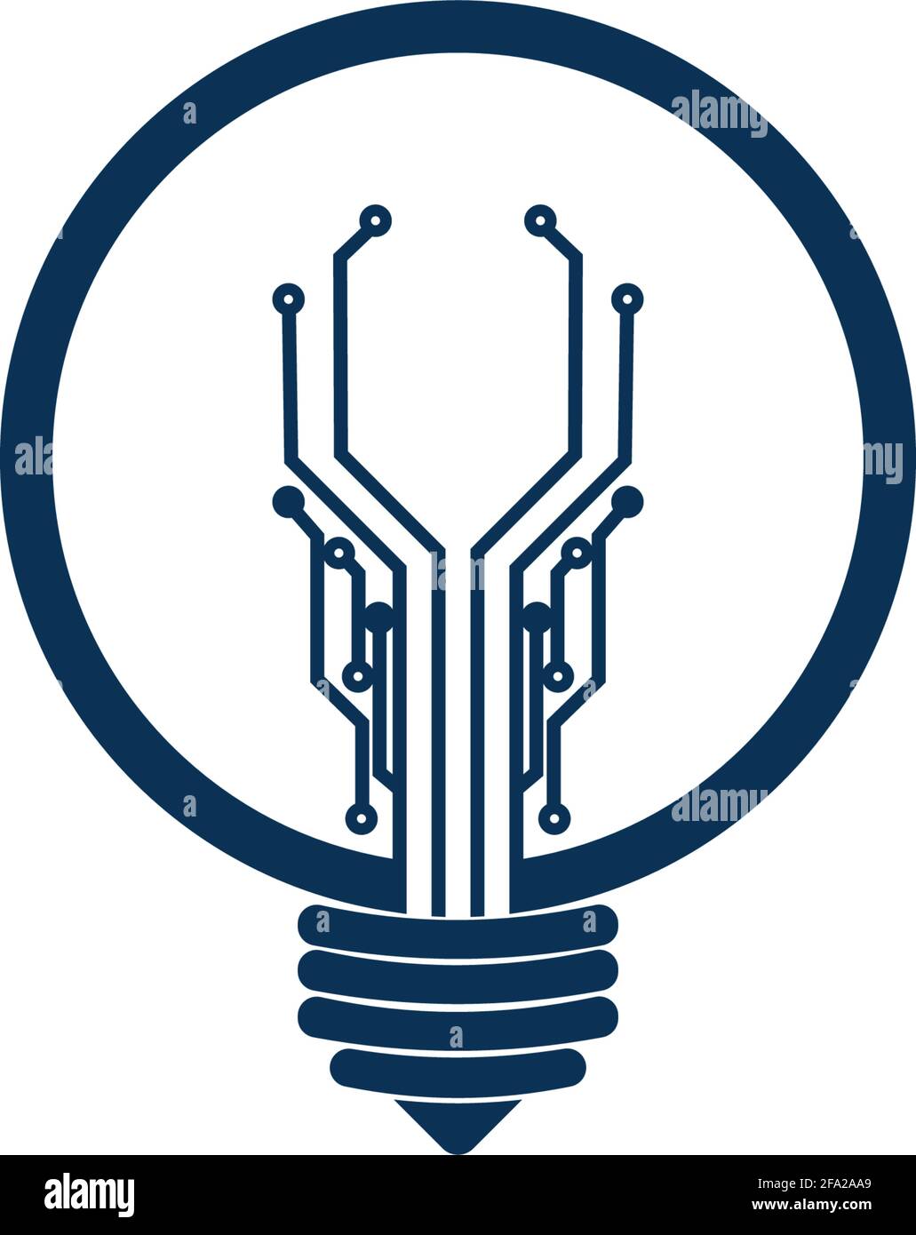 Light bulb idea icon with circuit board inside Stock Vector Image & Art ...