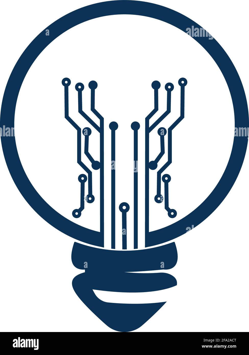 Light bulb idea icon with circuit board inside Stock Vector Image & Art ...