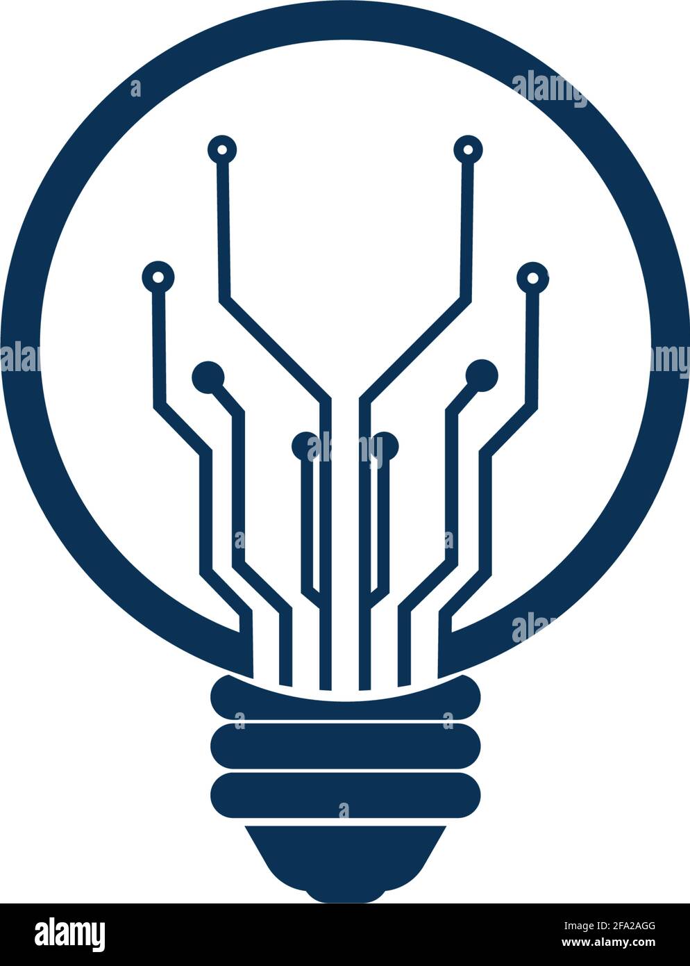 Light bulb idea icon with circuit board inside Stock Vector Image & Art ...