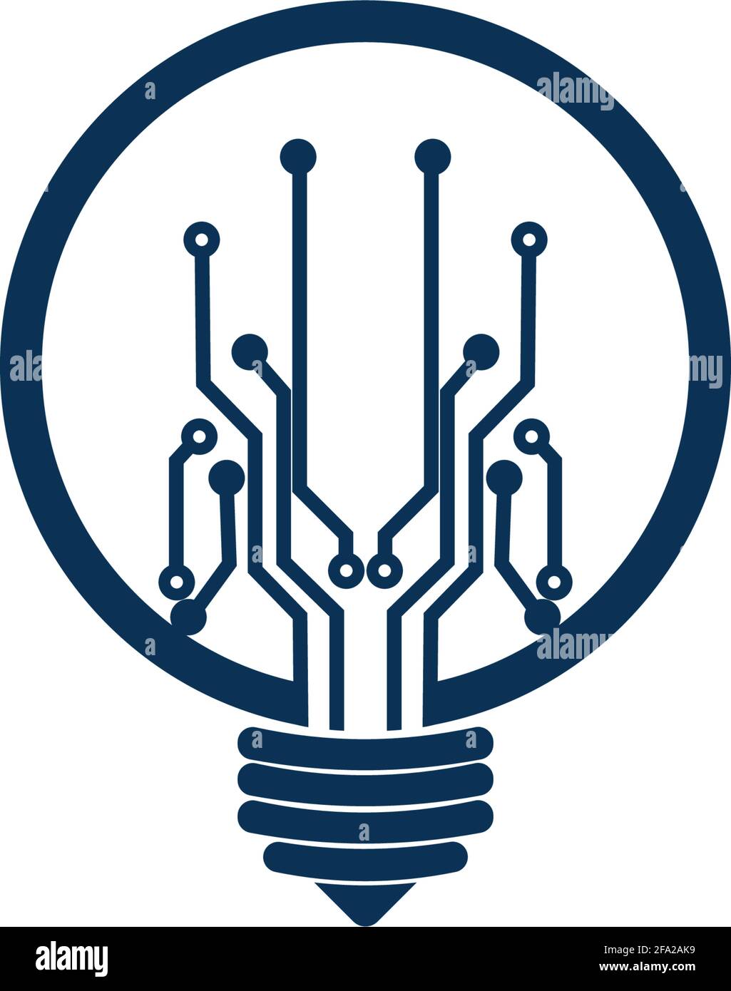 Light bulb idea icon with circuit board inside Stock Vector Image & Art ...