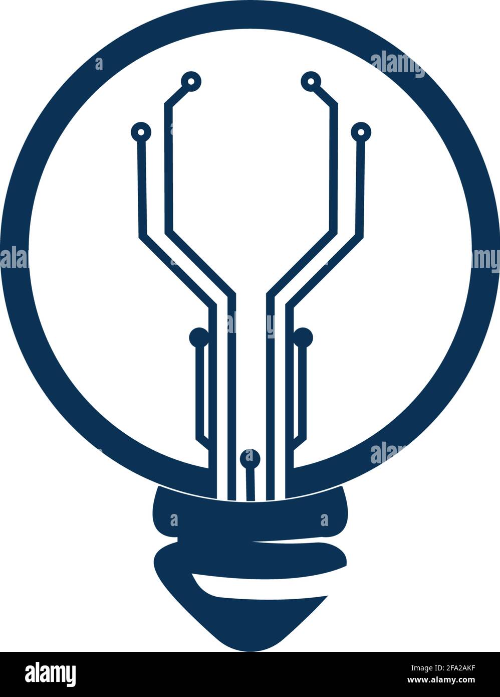 Light bulb idea icon with circuit board inside Stock Vector Image & Art ...