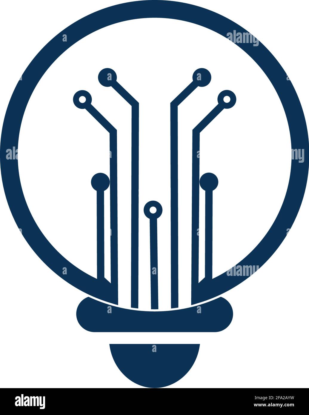 Light bulb idea icon with circuit board inside Stock Vector Image & Art ...