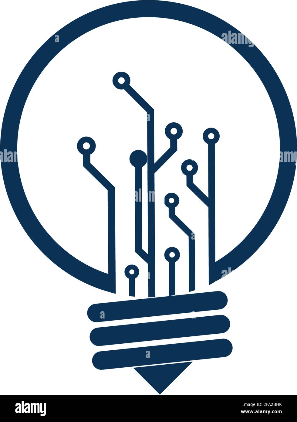 Light bulb idea icon with circuit board inside Stock Vector Image & Art ...