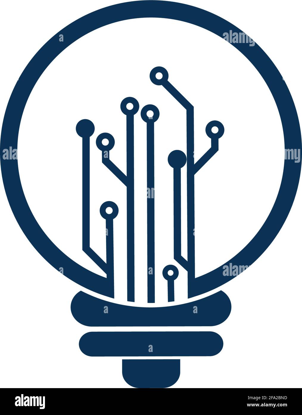 Light bulb idea icon with circuit board inside Stock Vector Image & Art ...