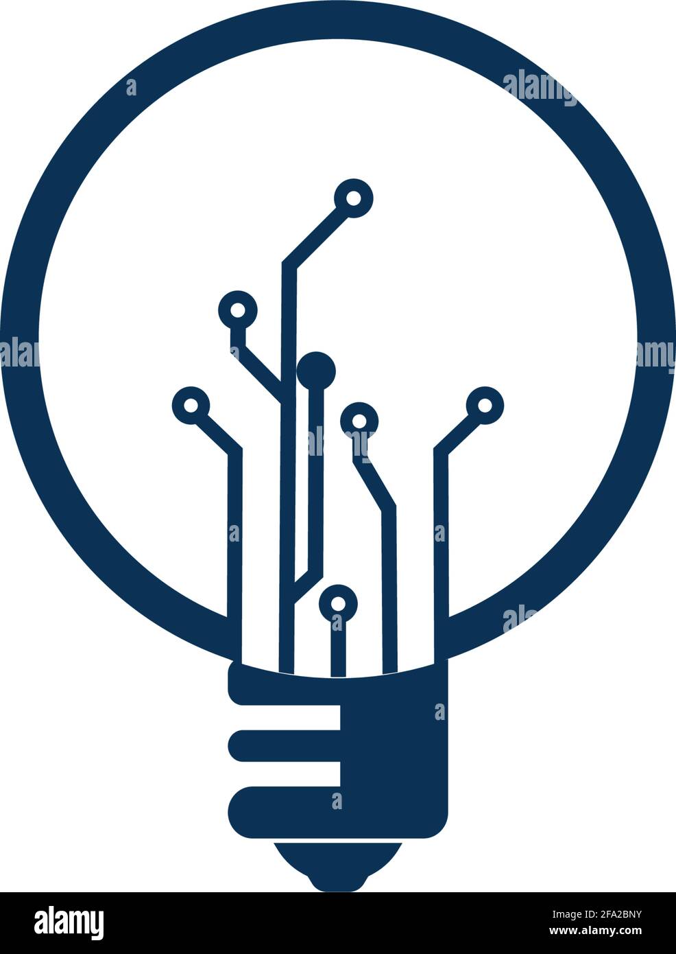 Light bulb idea icon with circuit board inside Stock Vector Image & Art ...
