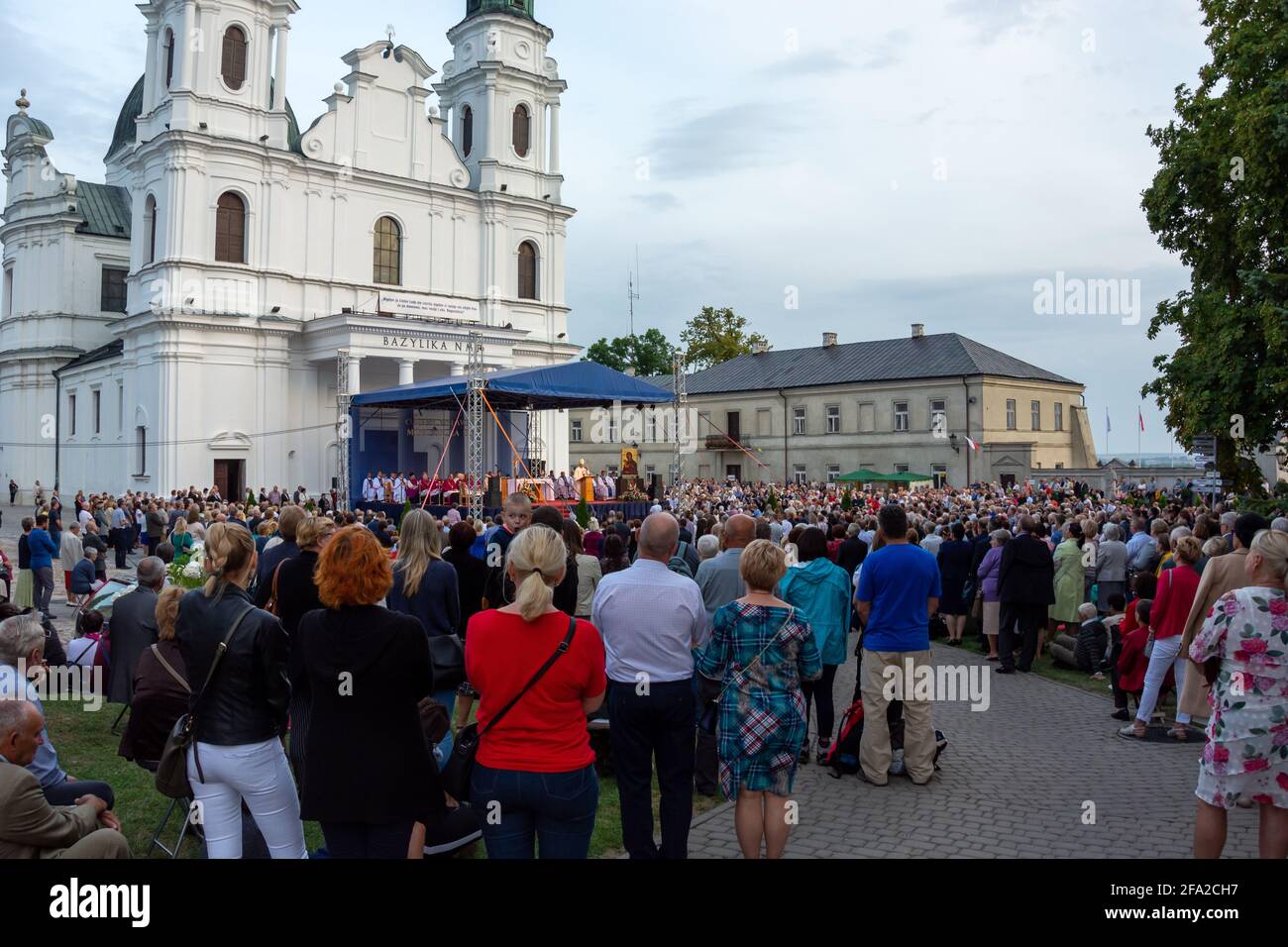 Chelm, Lubelskie, Poland - September 07, 2019: Festive indulgence with the participation of Bishop Jozef Wrobel and the many faithful Stock Photo