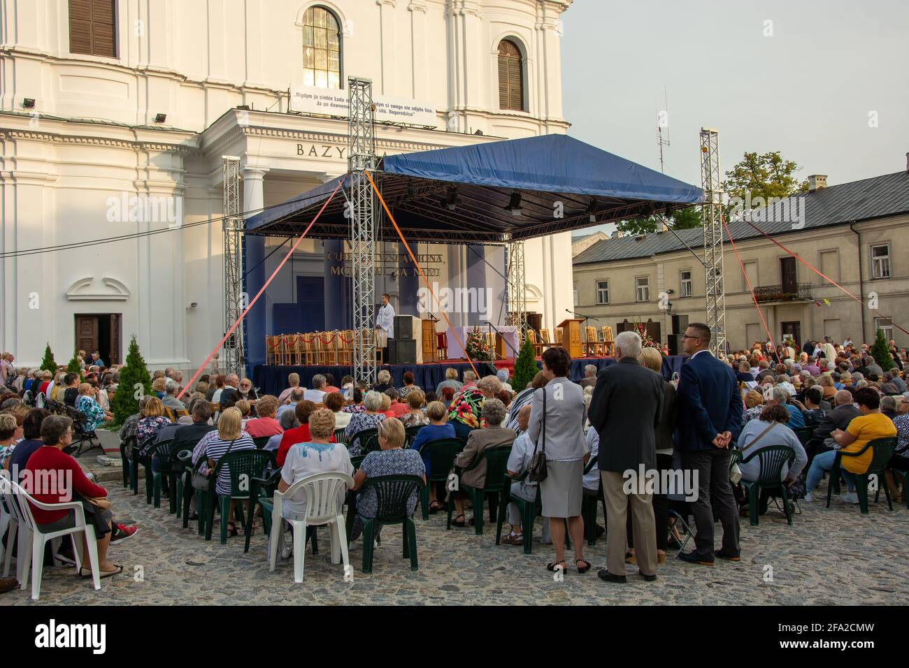 Chelm, Lubelskie, Poland - September 07, 2019: Festive indulgence with the participation of Bishop Jozef Wrobel. and the many faithful Stock Photo
