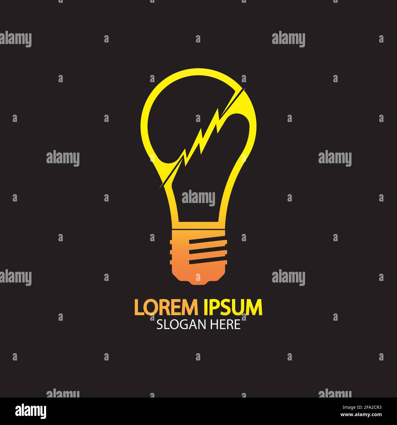 Electric bulb logo and icon Vector design Template Stock Vector Image