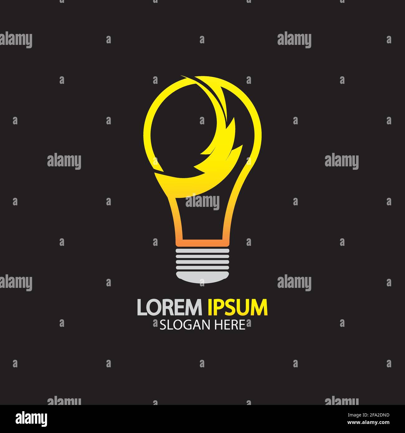 Electric bulb logo and icon Vector design Template Stock Vector Image ...