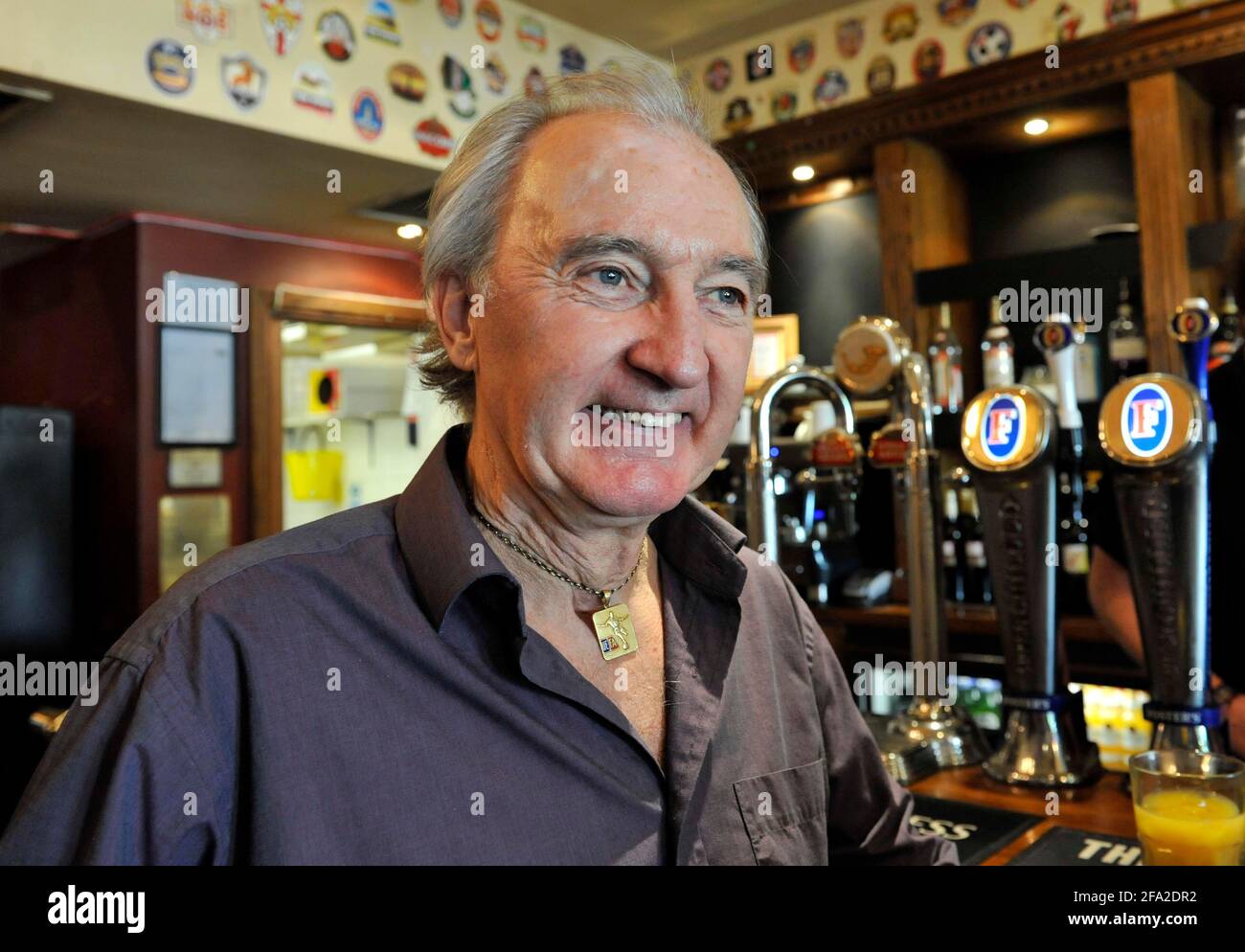 Ex STOKE AND CHELSEA FOOTBALLER ALAN HUDSON WITH HIS 1971 EUROPEAN CUP ...