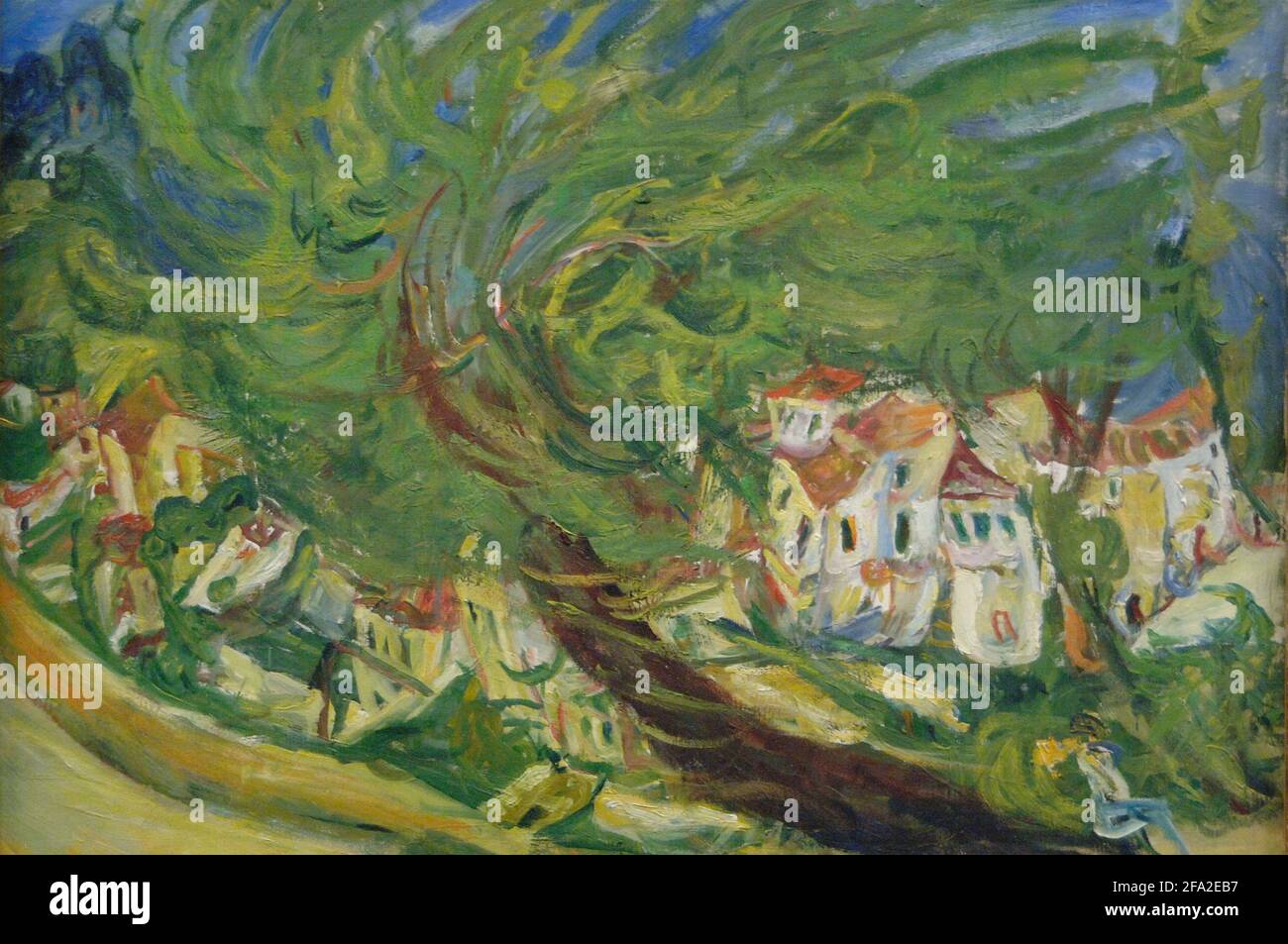 Chaim Soutine (1893-1943). French painter of Belarussian origin. Leaning Tree, ca. 1923-1924. Oil on canvas (60 x 81 cm). Orangerie Museum. Paris. France. Stock Photo