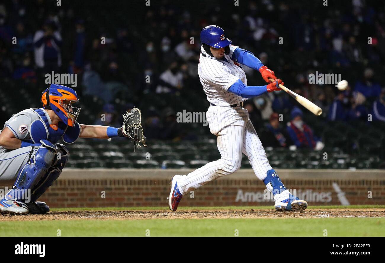 The Chicago Cubs' Javier Baez hits a grand slam in the sixth