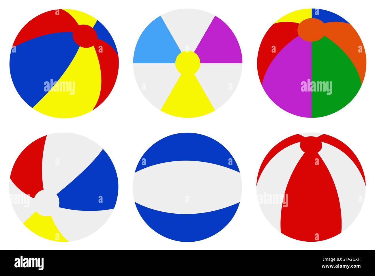 Collection of different beach balls isolated on white Stock Photo Alamy