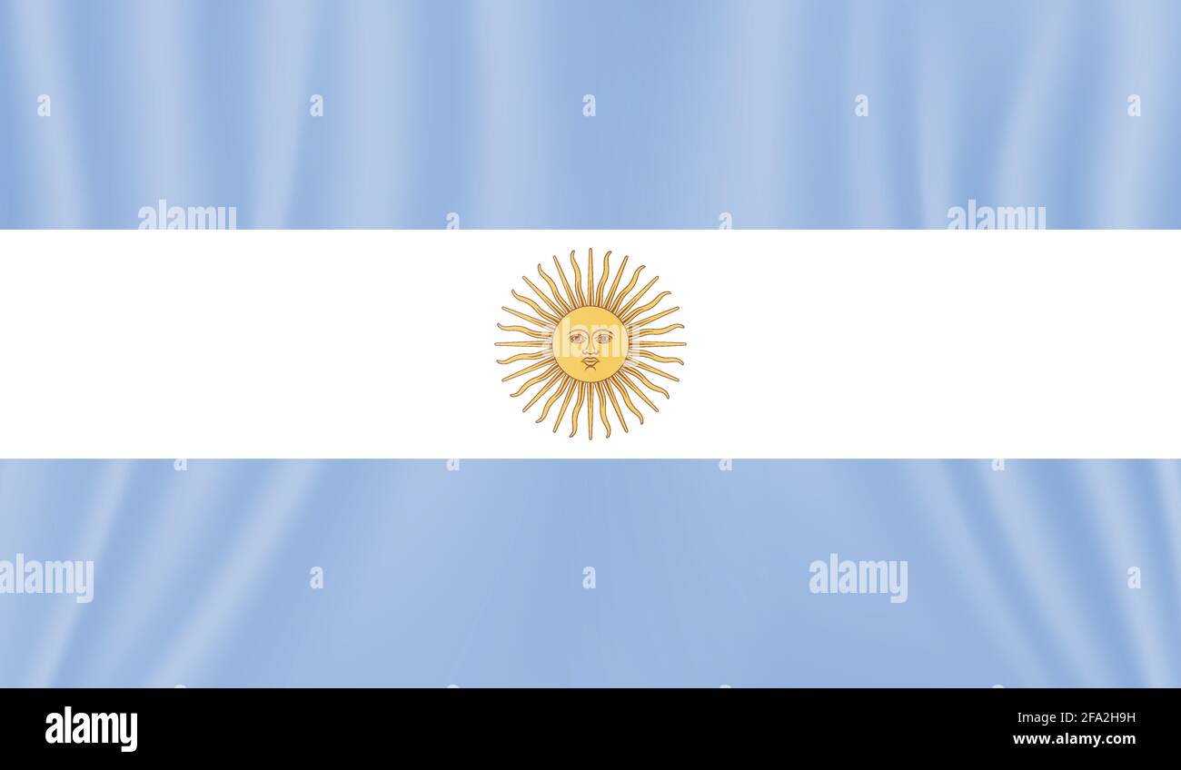 Argentina flag with waving grunge texture. Vector background. Stock Vector