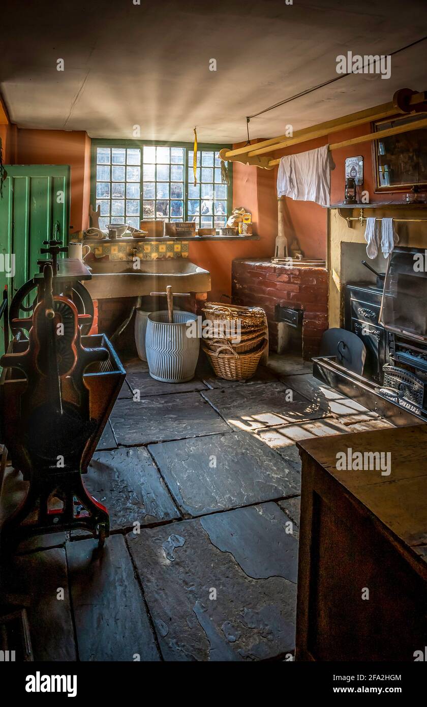 Old fashioned laundry room Stock Photo