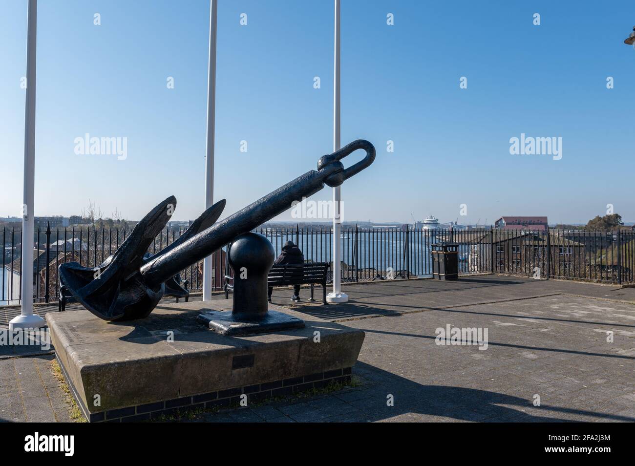 Anchor Memorial For All Those Lost At Sea, North Shields, Tyne and Wear, UK Stock Photo